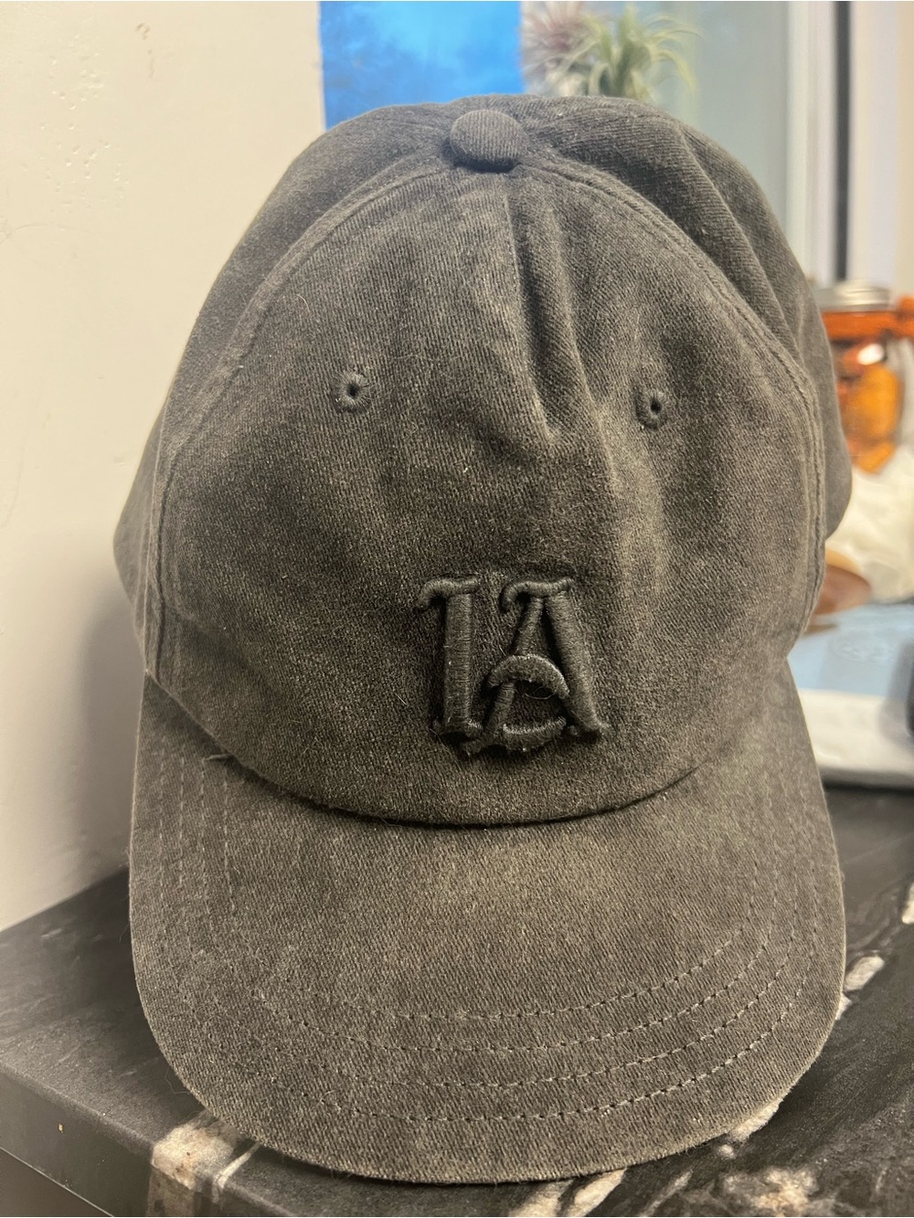 YoungLA Grey Wash Dad Hat Adjustable Strap EUC